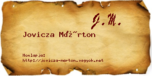 Jovicza Márton névjegykártya